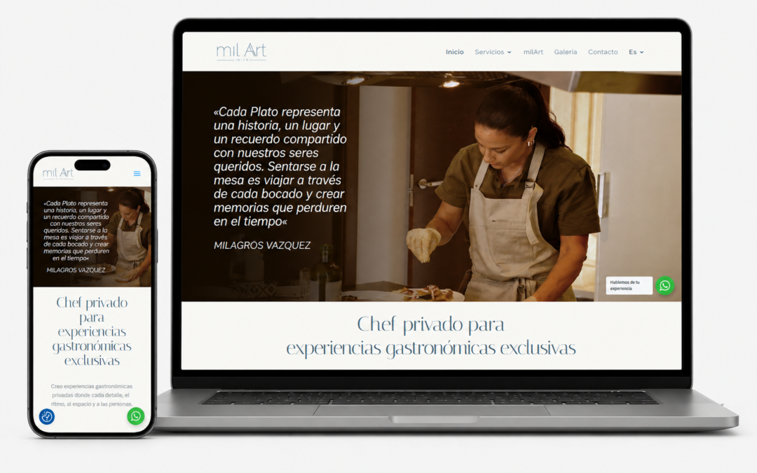 MilArt – Diseño Web para Chef Privado en Ibiza