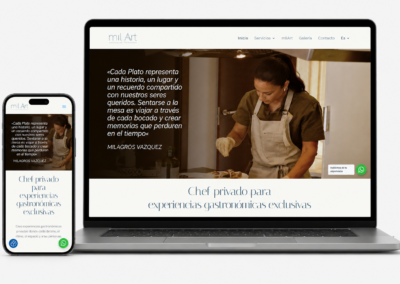 MilArt – Diseño Web para Chef Privado en Ibiza