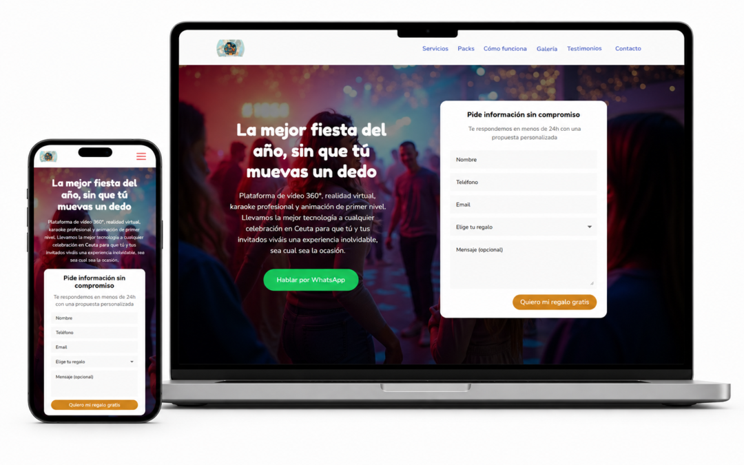 Brothers 360 – Diseño Web One Page para Eventos en Ceuta