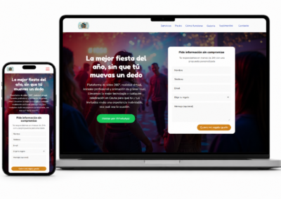 Brothers 360 – Diseño Web One Page para Eventos en Ceuta