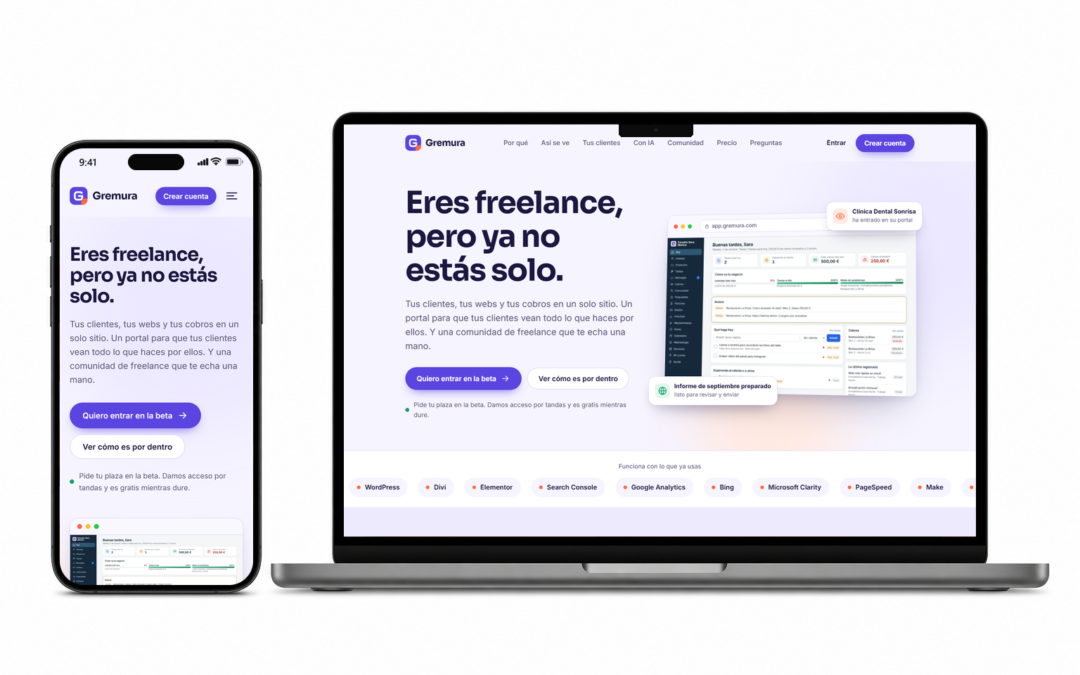 Gremura: panel para freelance, portal de cliente y comunidad