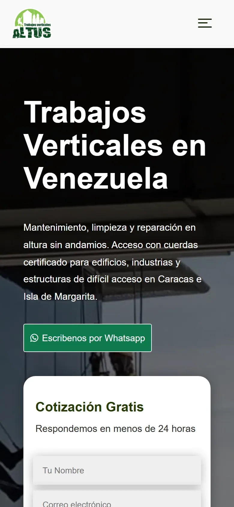 Después: la portada de Altus en el móvil