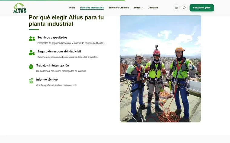 Por qué elegirlos: Seguridad, técnicos certificados e informe al terminar.