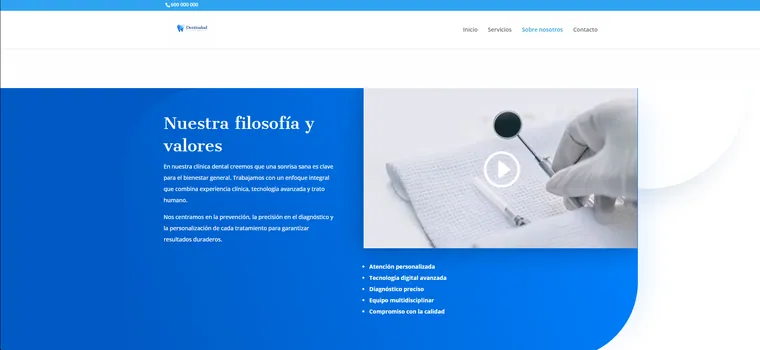 Filosofía de la clínica: Quiénes son y cómo trabajan, para dar confianza antes de pedir cita.