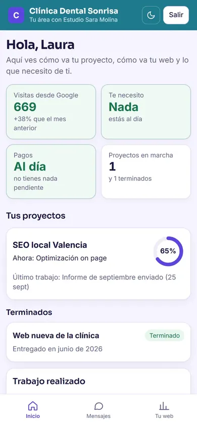 Y en el móvil: Se instala como una aplicación.