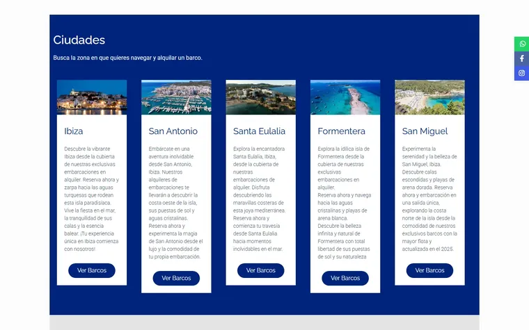 Ciudades: Ibiza, San Antonio, Santa Eulalia, Formentera...