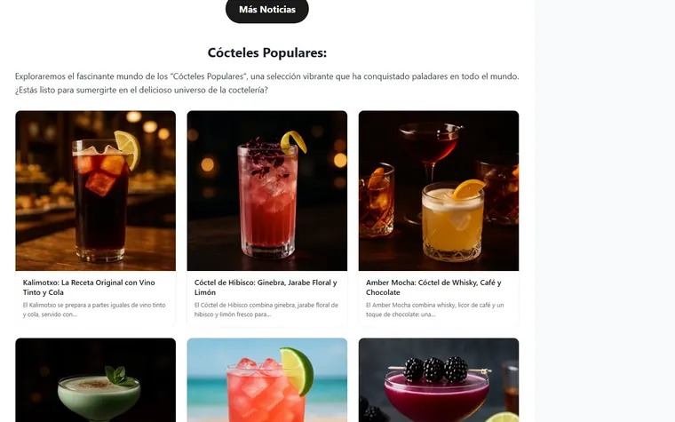 Cócteles populares: Las recetas más buscadas, a un clic desde la portada.